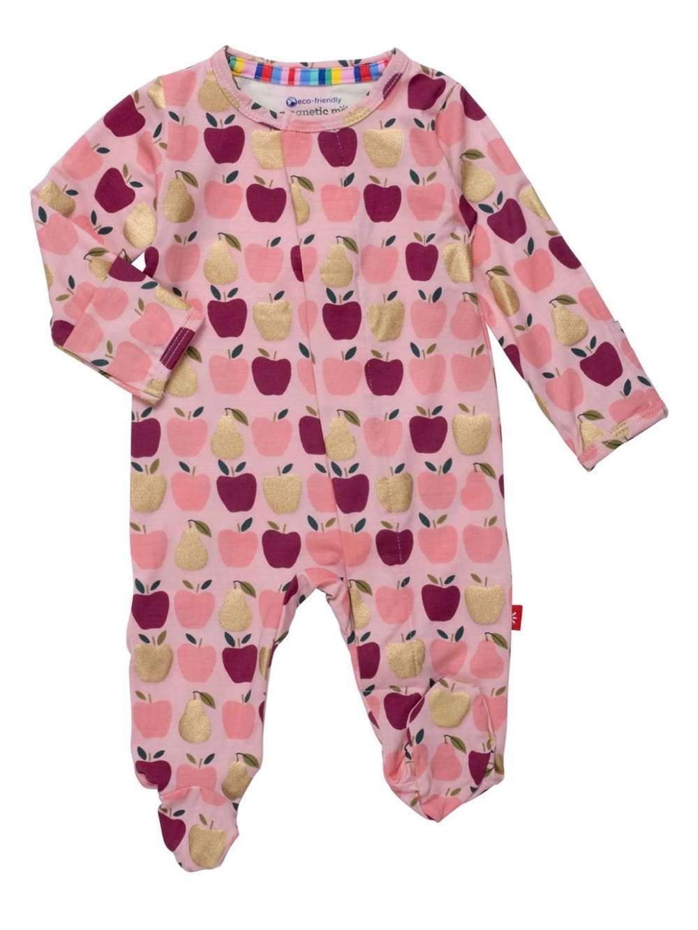Magnetic Me Pink Appleton Metallic Magnetic Footie Pj 0-3 Months